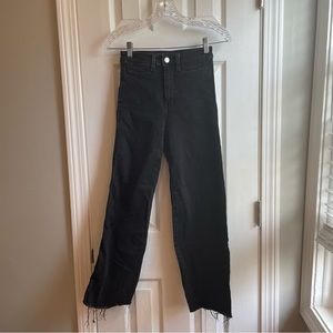 H&M high waist black culoutte jeans. Size 2.
